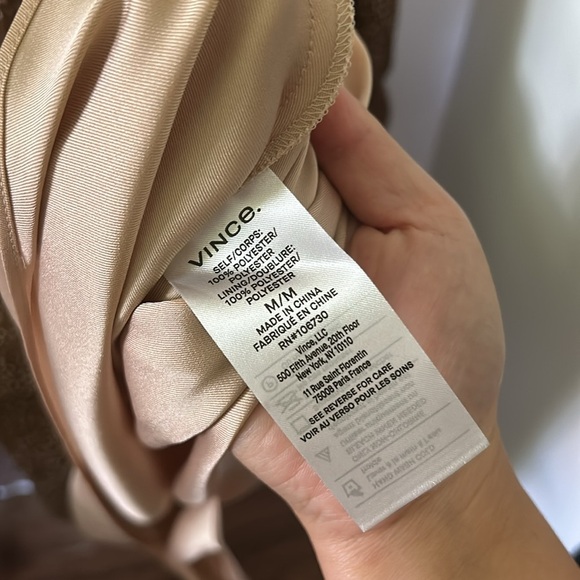 Vince Starry Dot Long-sleeve shift dress. Size M - Picture 6 of 11